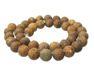antique agate matte gemstone round beads natural 10mm
