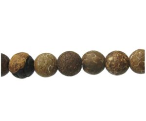 antique agate 8mm round gemstone beads brown