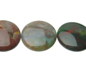 fancy jasper disc gemstone beads 20mm natural crystals