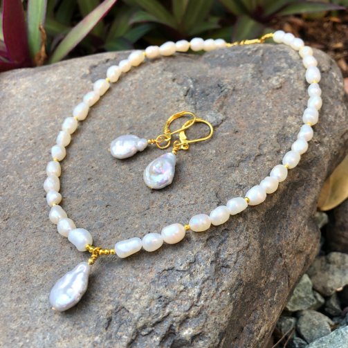 freshwater pearl necklace tutorial