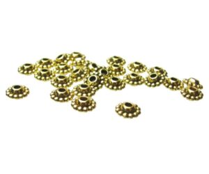 gold chunky daisy spacer beads