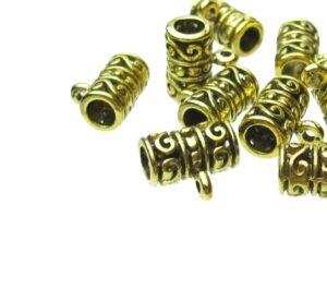 gold bails bead with loop