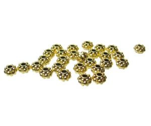 gold bumpy beads spacers