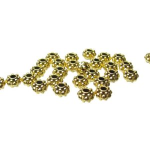 gold bumpy beads spacers
