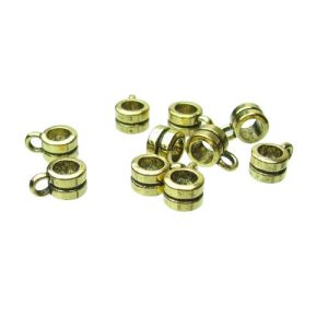 gold bead with loop bail
