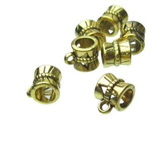 gold toned bail beads