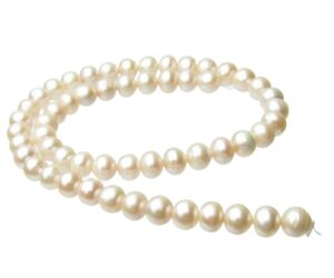 peach rondelle freshwater pearls