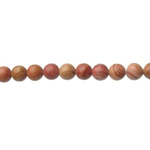 red banded jasper gemstone round beads 6mm