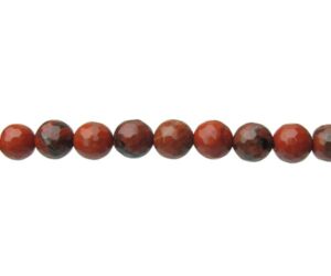red jasper faceted round gemstone beads 8mm