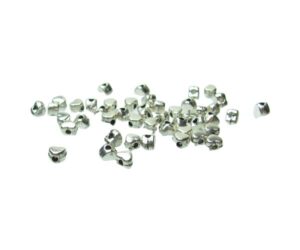 silver tiny heart beads spacers