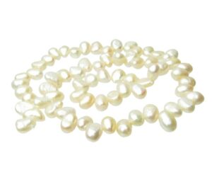 white top drilled freshwater pearls
