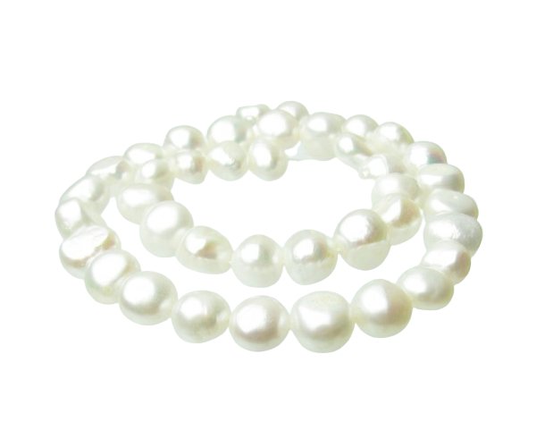 White Nugget Freshwater Pearl 10-11mm [strand] - My Beads