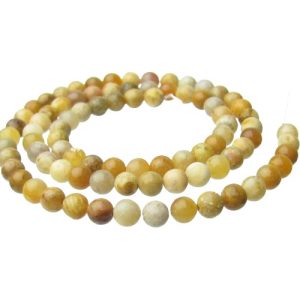 coral fossil jasper gemstone round beads 4mm australia natural