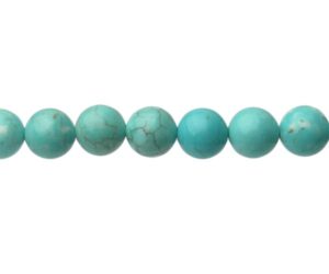 turquoise magnesite 6mm round gemstone beads