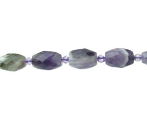 amethyst faceted barrel gemstone beads