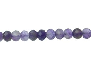 amethyst faceted rondelle gemstone beads
