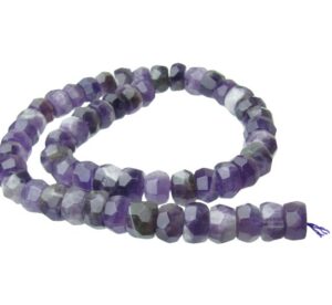 amethyst faceted wheel gemstone beads