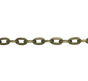 bronze flattened cable chain for beading