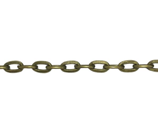 bronze flattened cable chain for beading
