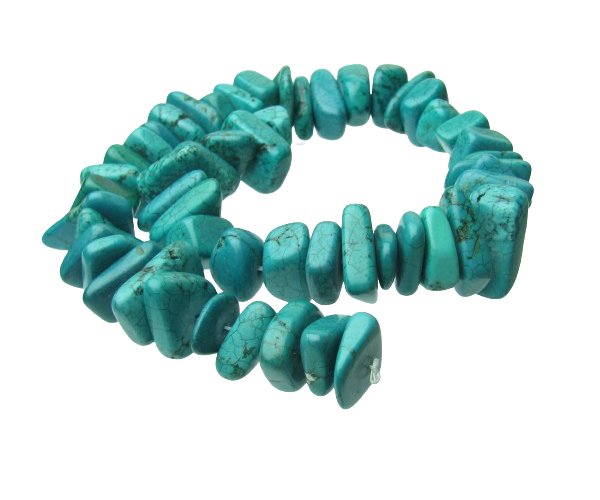 dark nugget turquoise magnesite gemstone beads