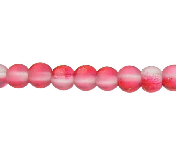 red and gold glass beads 4mm round