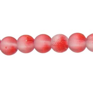 glass beads red spacers 6mm