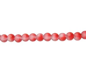 glass beads red spacers 6mm