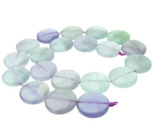 fluorite puffy disc natural gemstone beads australia