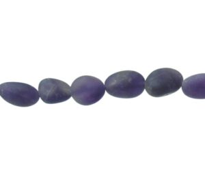 matte amethyst pebble gemstone beads