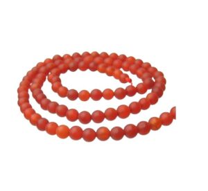matte red carnelian 4mm beads