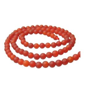 matte red carnelian 4mm beads