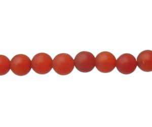 matte red carnelian 4mm beads