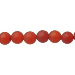 matte red carnelian 4mm beads