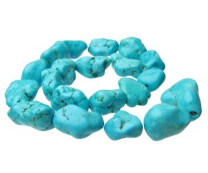 turquoise magnesite nugget gemstone beads