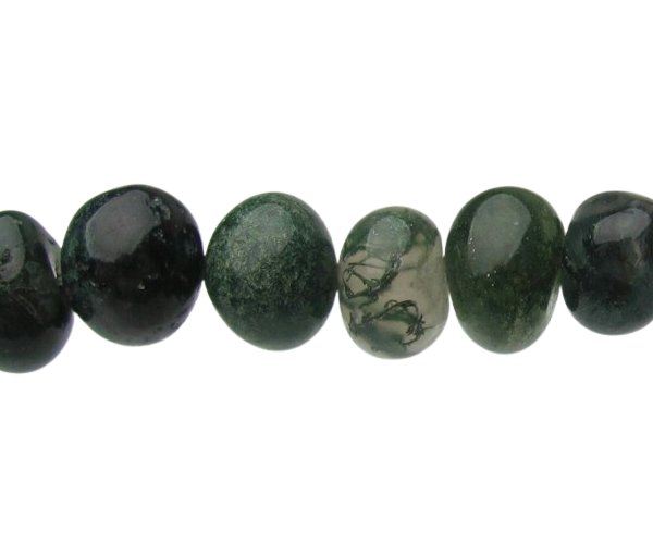 moss agate nugget gemstone beads
