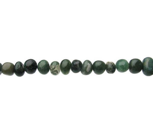 moss agate nugget gemstone beads