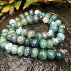 mossagatenuggetgemstonebeads4 moss agate nugget gemstone beads