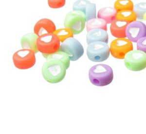 acrylic beads with heart