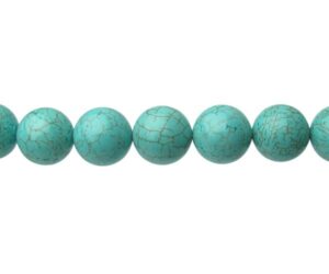 turquoise magnesite 16mm round gemstone beads