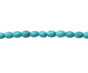 turquoise magnesite rice gemstone beads 8mm