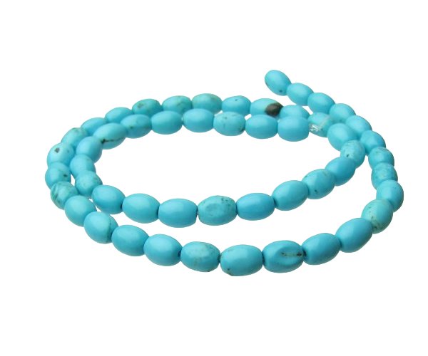 turquoise magnesite rice gemstone beads 8mm