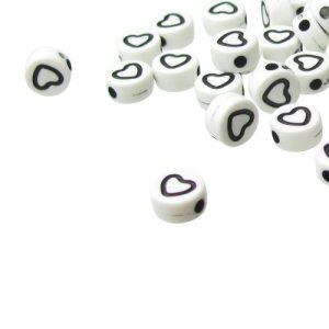 heart acrylic beads