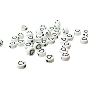 heart acrylic beads