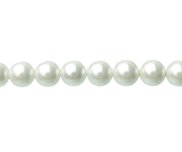 6mm round white shell based pearls australia