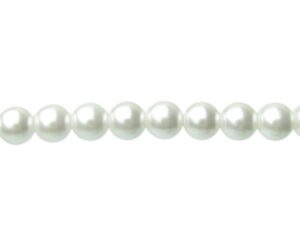 8mm white shell based pearls