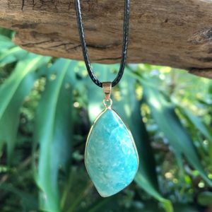 amazonite drop gemstone pendant