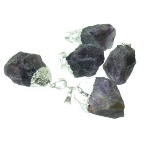 amethyst nugget gemstone rough pendant