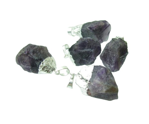 amethyst nugget gemstone rough pendant