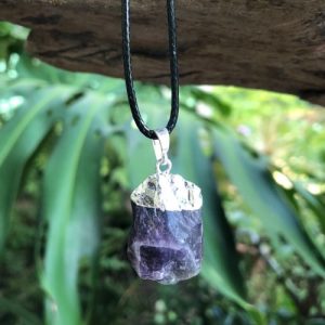 amethyst nugget gemstone rough pendant