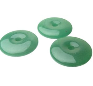 green aventurine donut gemstone pendant